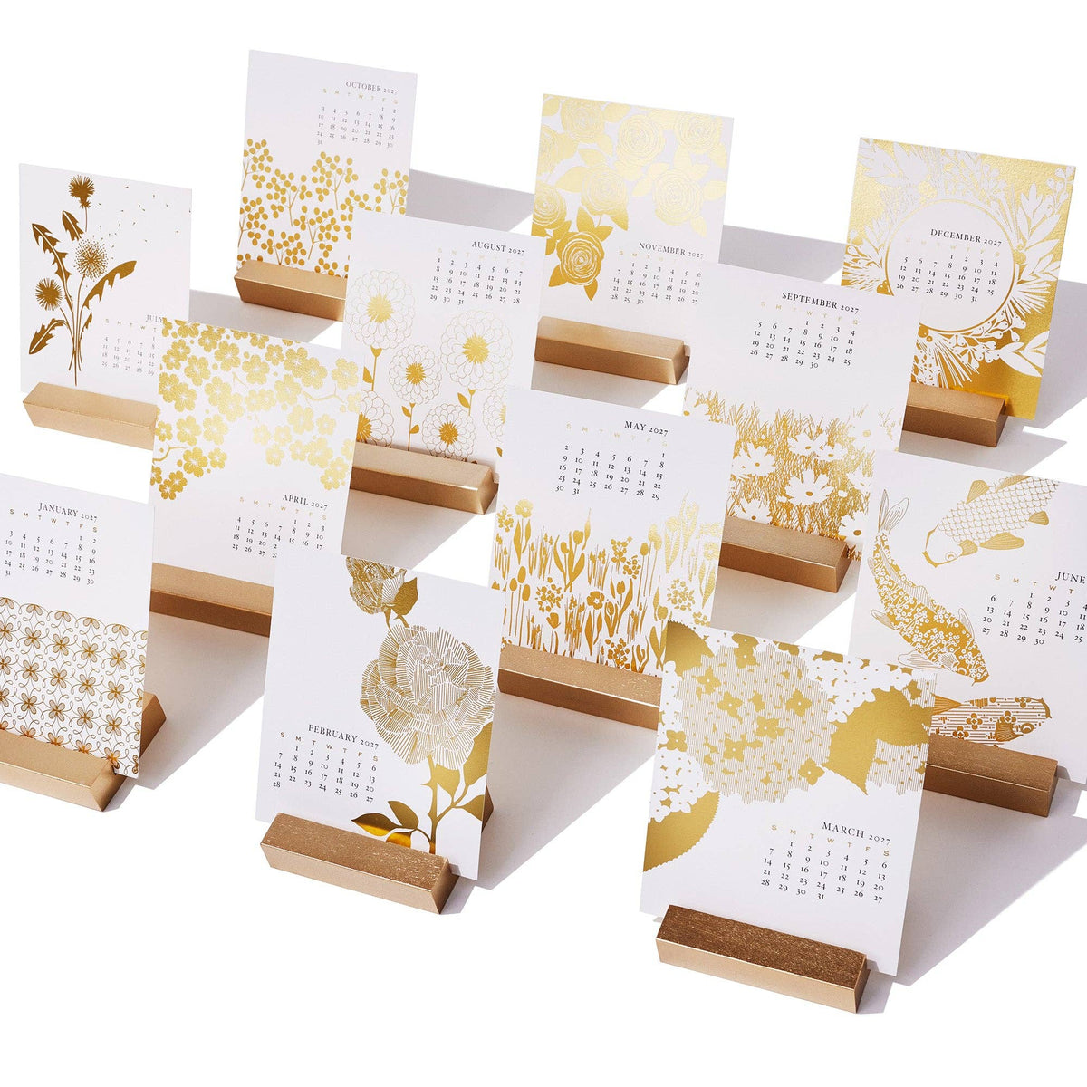 Snow & Graham 2027 Special Edition Gold Foil Desk Calendar, view 7