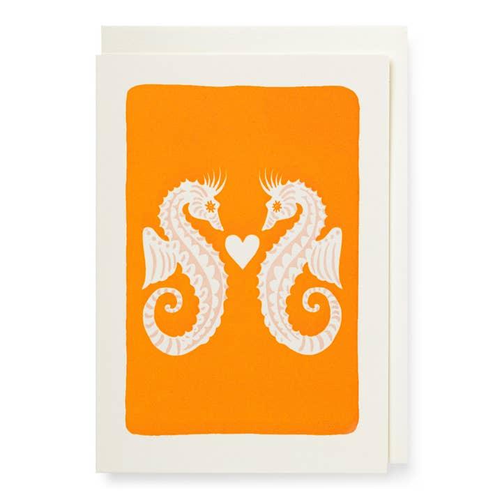 Archivist Seahorses Heart Note Card - Laywine's