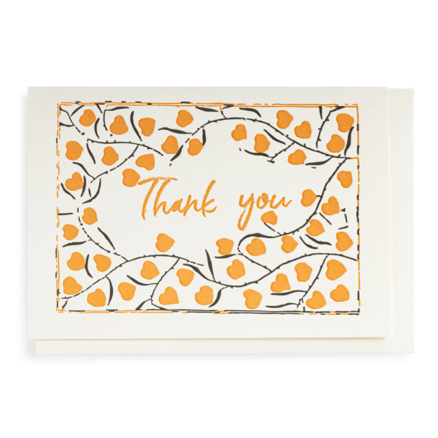 Archivist Thank You Leaves Note Card - Laywine's