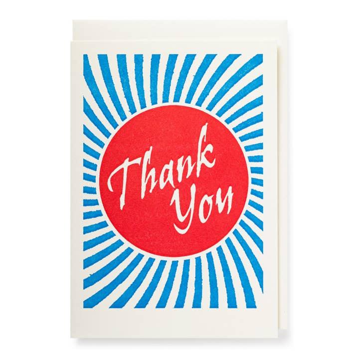 Archivist Thank You Rays Note Card - Laywine's