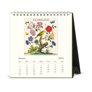 Cavallini Floreale Desk Calendar, 2024 - Laywine's