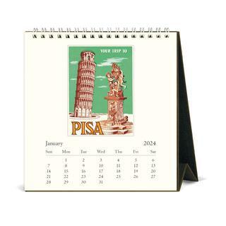Cavallini Italia Desk Calendar, 2024 - Laywine's