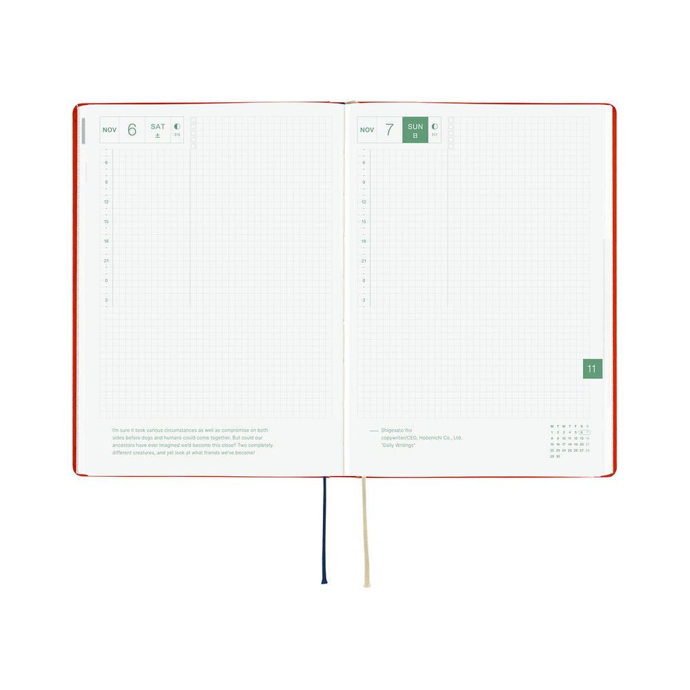Hobonichi A5 HON Yumi Kitagishi: White Cat and Rabbit’s Tea Room 2027