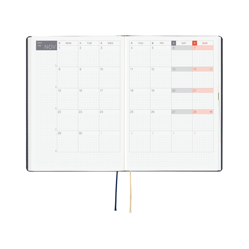 Hobonichi A5 HON Slash (Navy) 2027