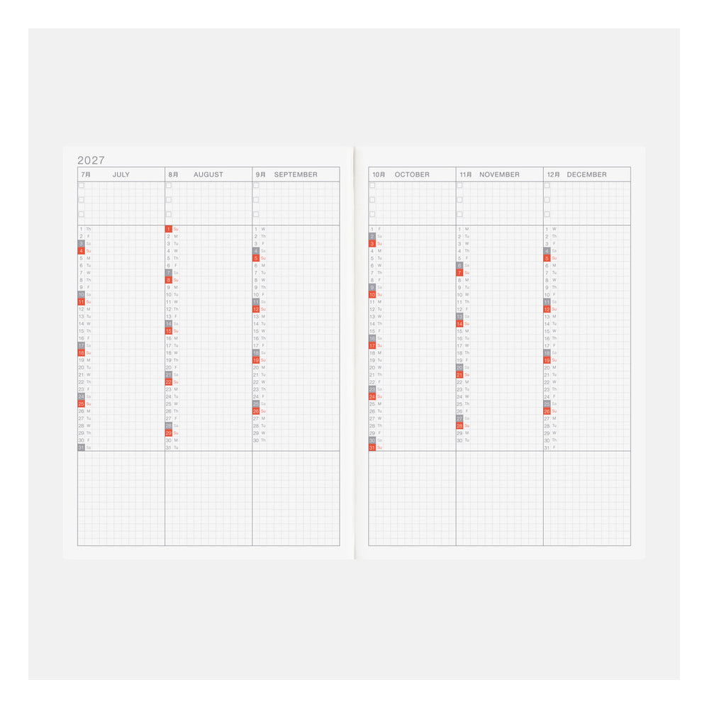 Hobonichi A5 Cousin English Book 2027