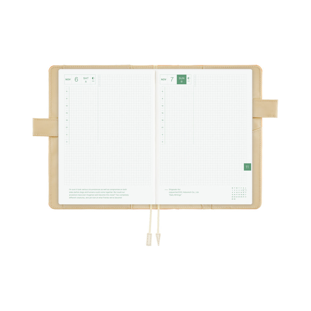Hobonichi A5 Cover Colors: Mango Latte