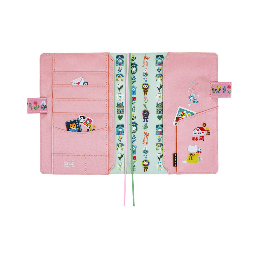 Hobonichi A5 Cover Yumi Kitagishi: White Cat Village