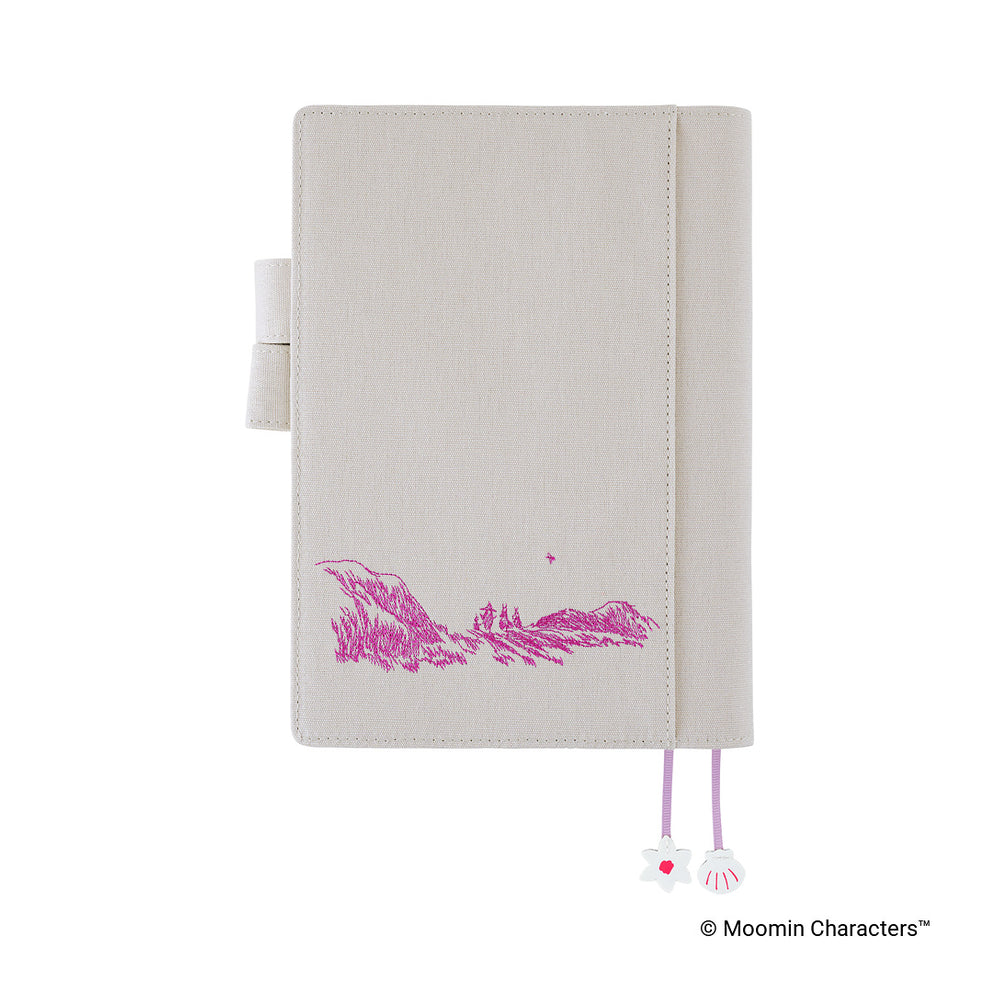 Hobonichi A5 Cover Moomin: My Yard (Pink Gray)