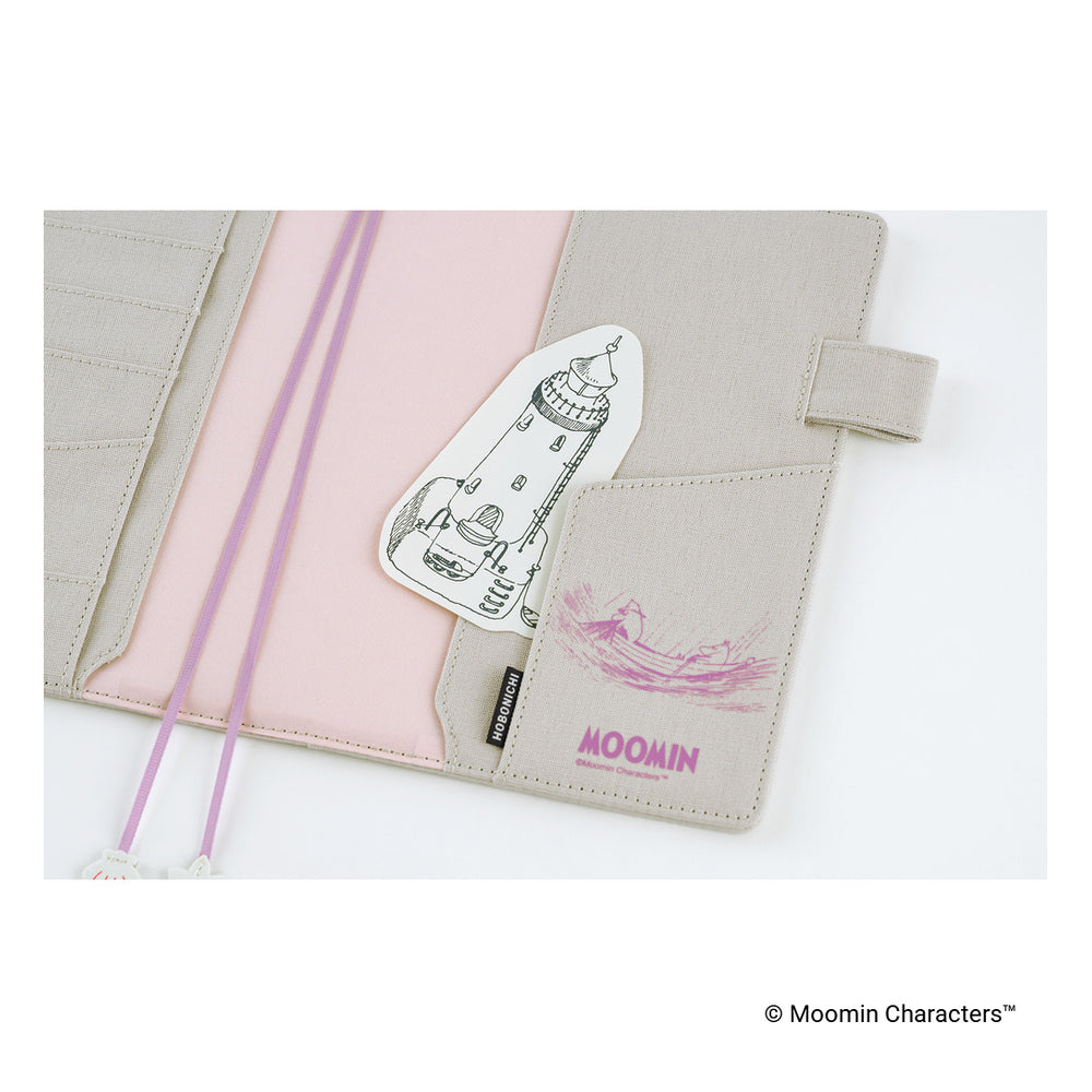 Hobonichi A5 Cover Moomin: My Yard (Pink Gray)