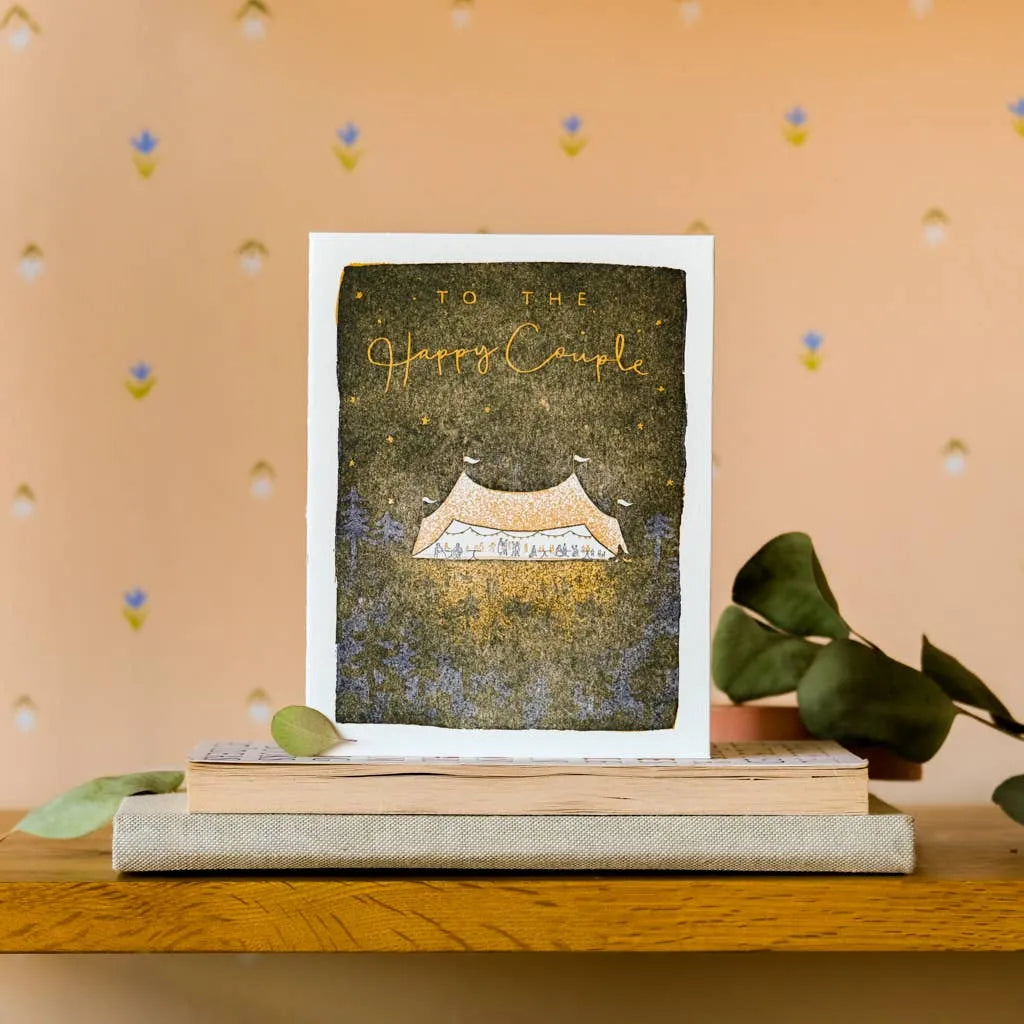 Homework Letterpress Wedding Tent Card