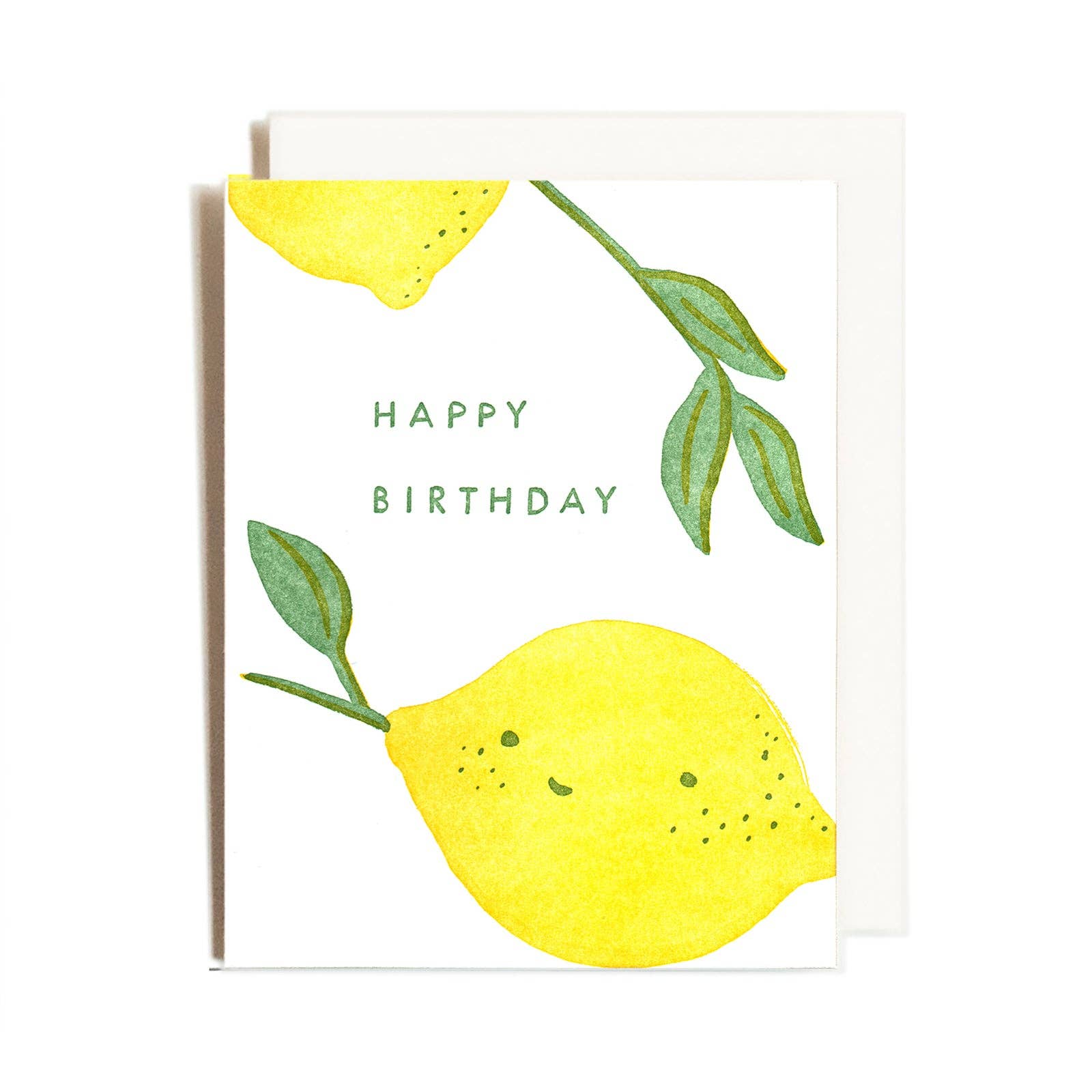 Homework Letterpress Lemony Birthday Card