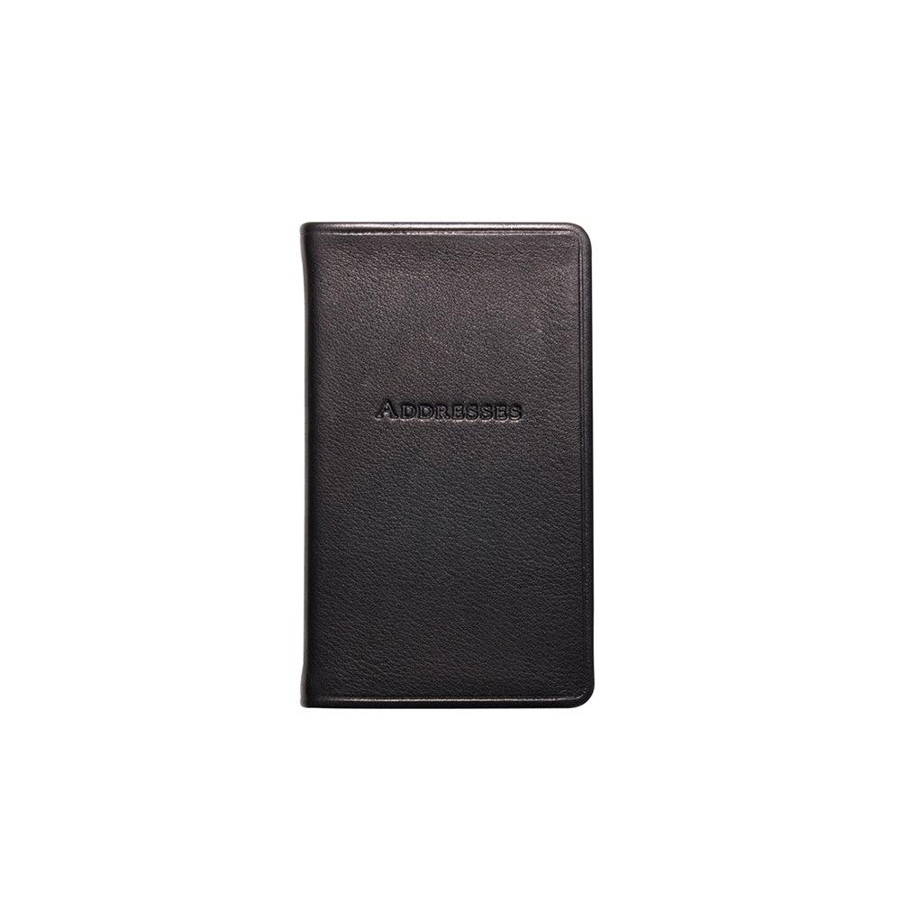 Graphic Image 5” Address Book Traditional Leather Black - Laywine's