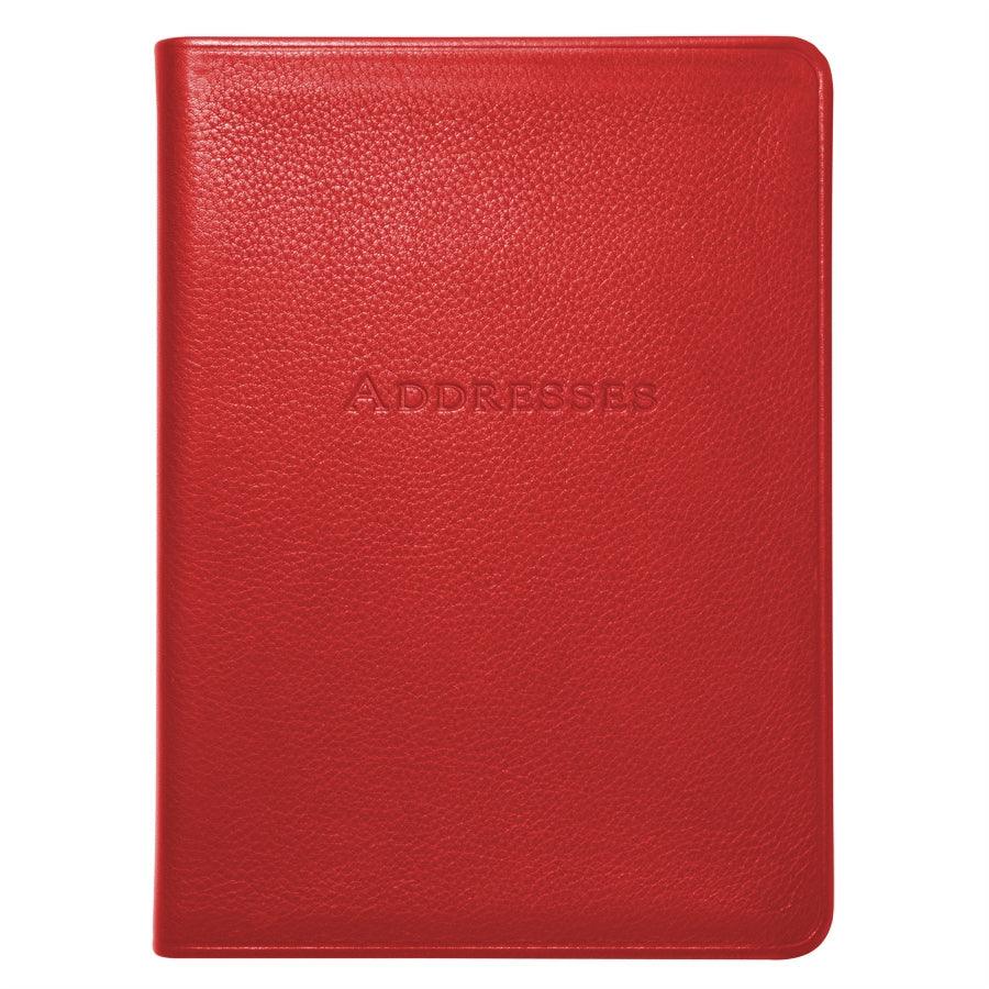 Graphic Image 7'' Address Book Traditional Leather Red - Laywine's