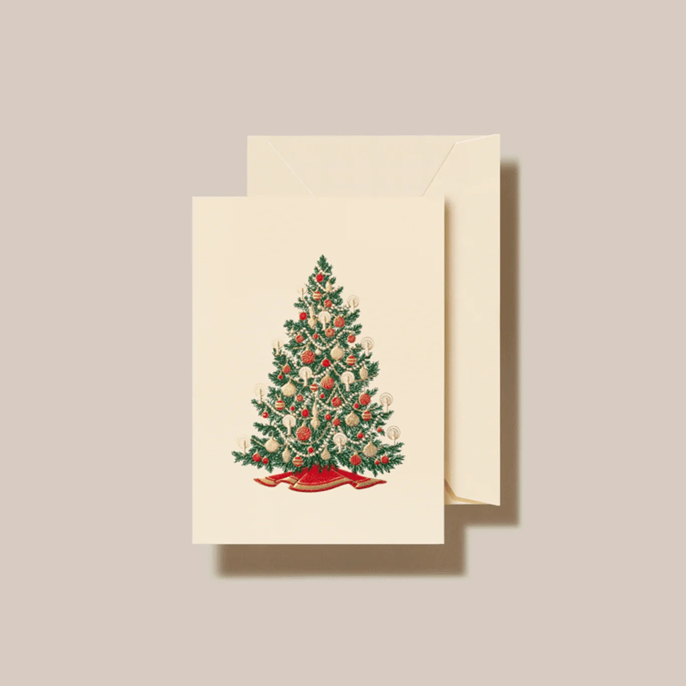 Crane Christmas Tree Box of 8 Enclosure Cards