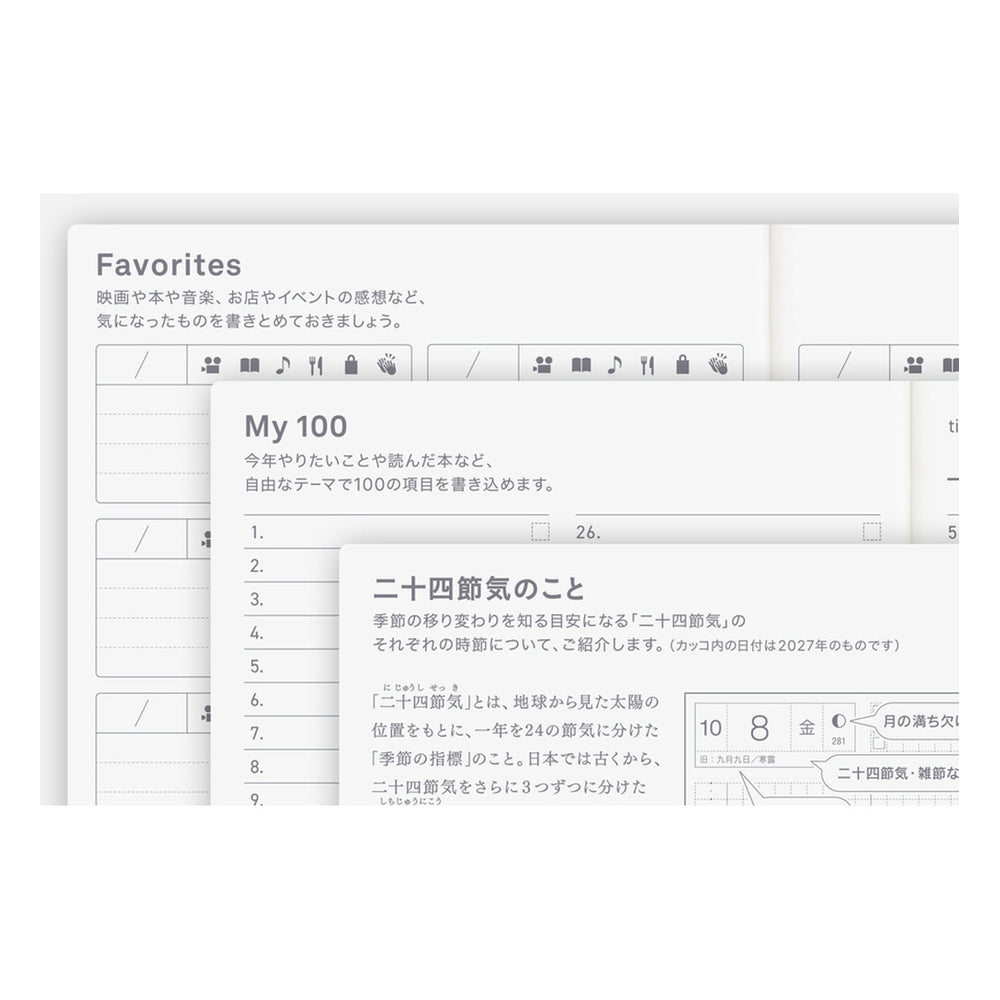 Hobonichi A6 Japanese Day-Free Book 2027