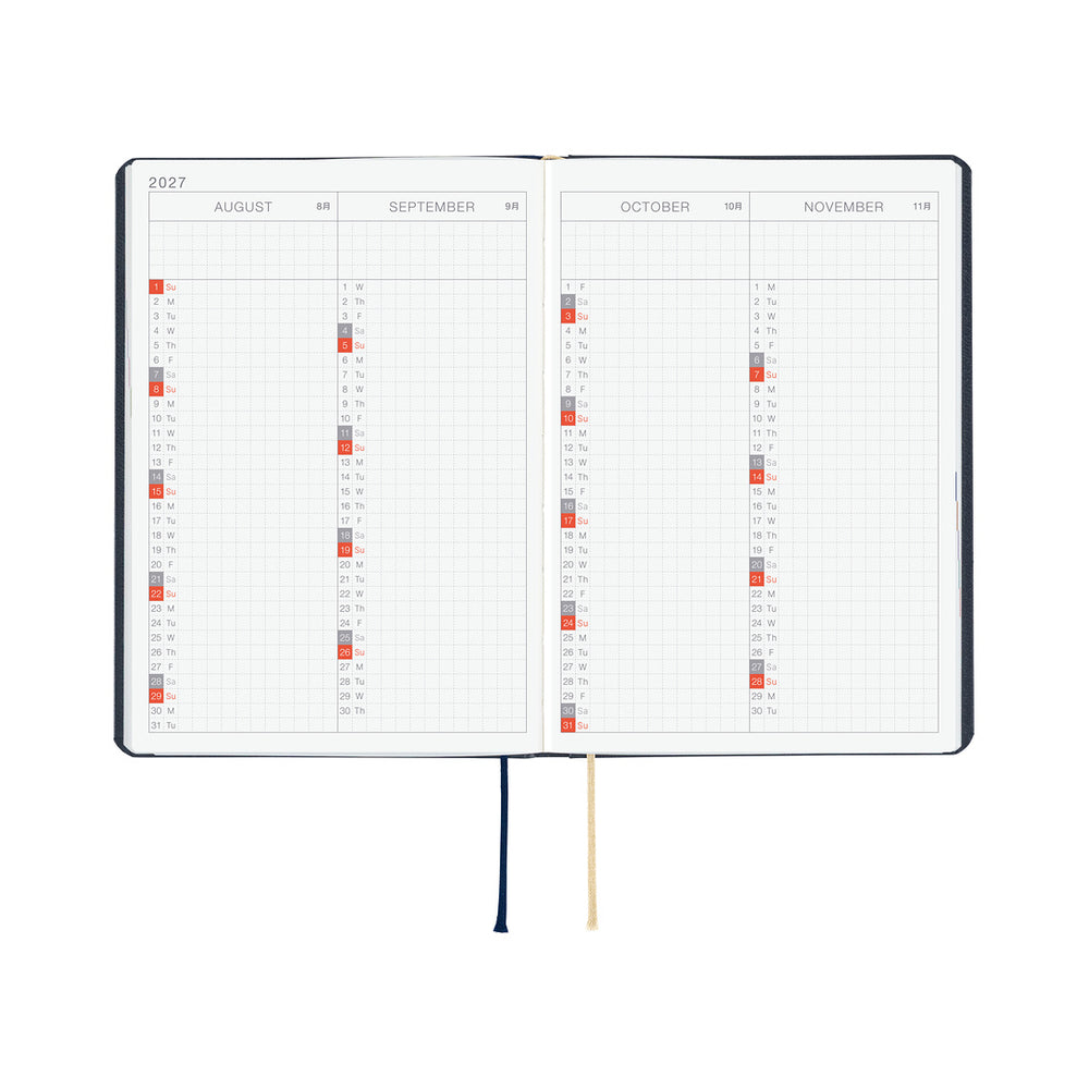 Hobonichi A6 HON Slash (Navy) 2027