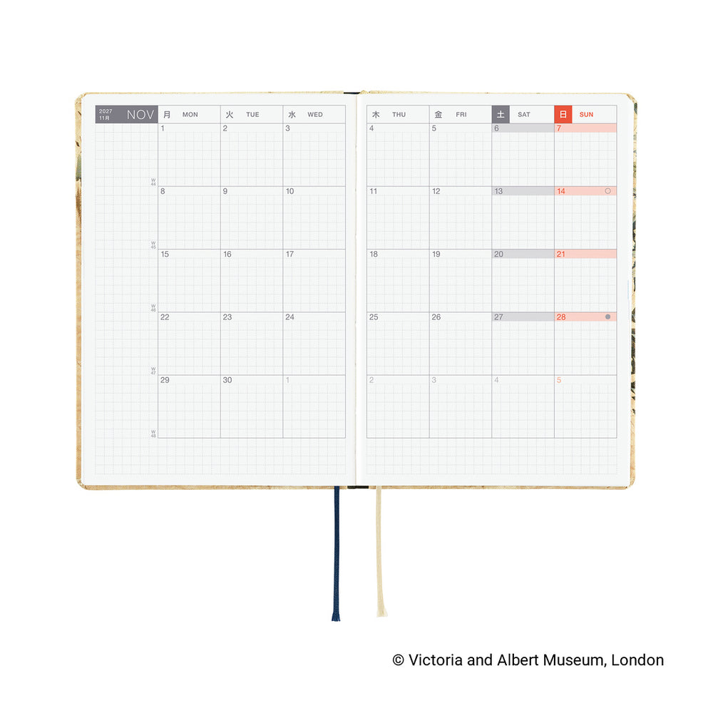 Hobonichi A6 HON V&A Series: Vine 2027