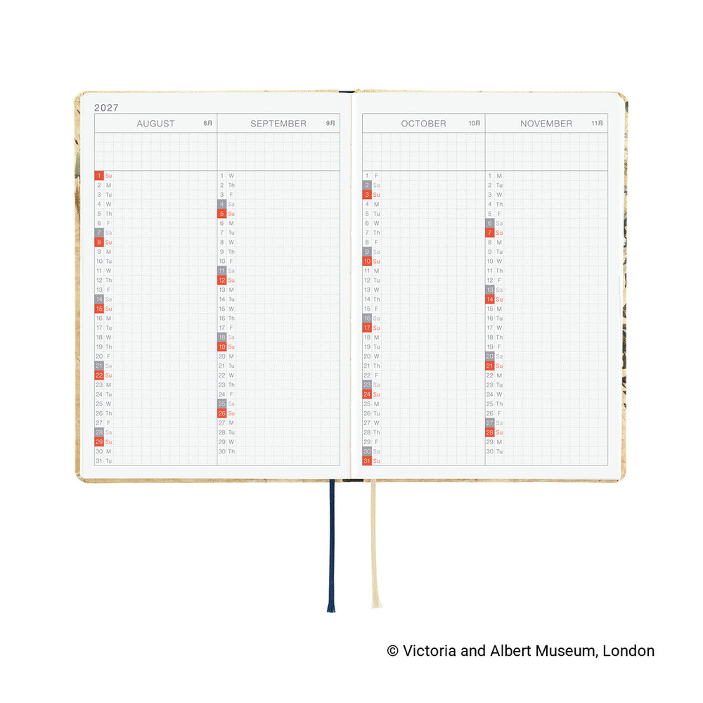 Hobonichi A6 HON V&A Series: Vine 2027