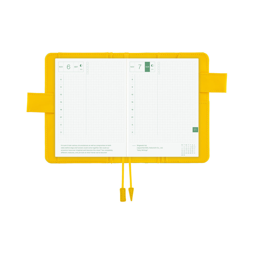Hobonichi A6 Cover Colors: Fresh Citron