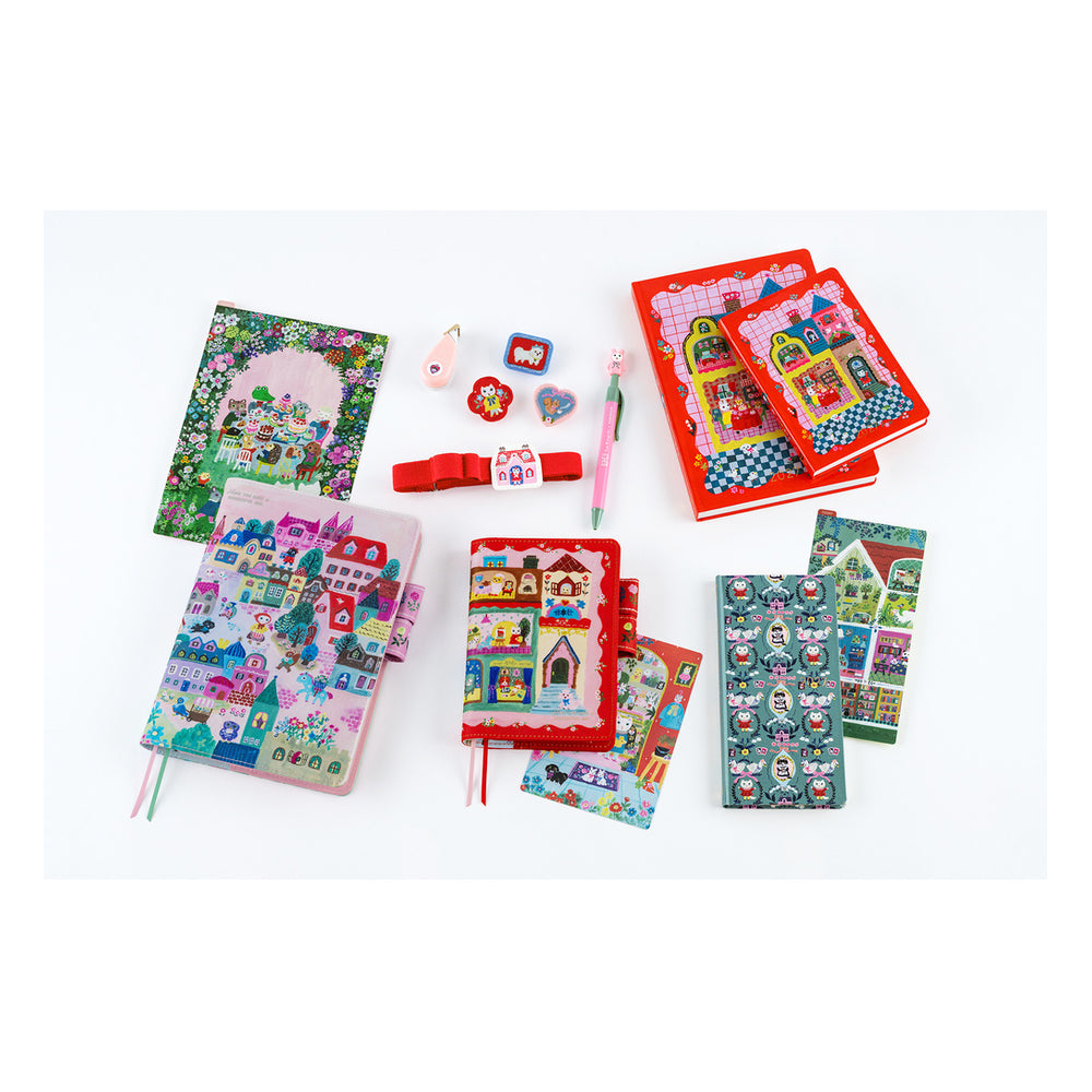 Hobonichi A6 Cover Yumi Kitagishi: White Cat House