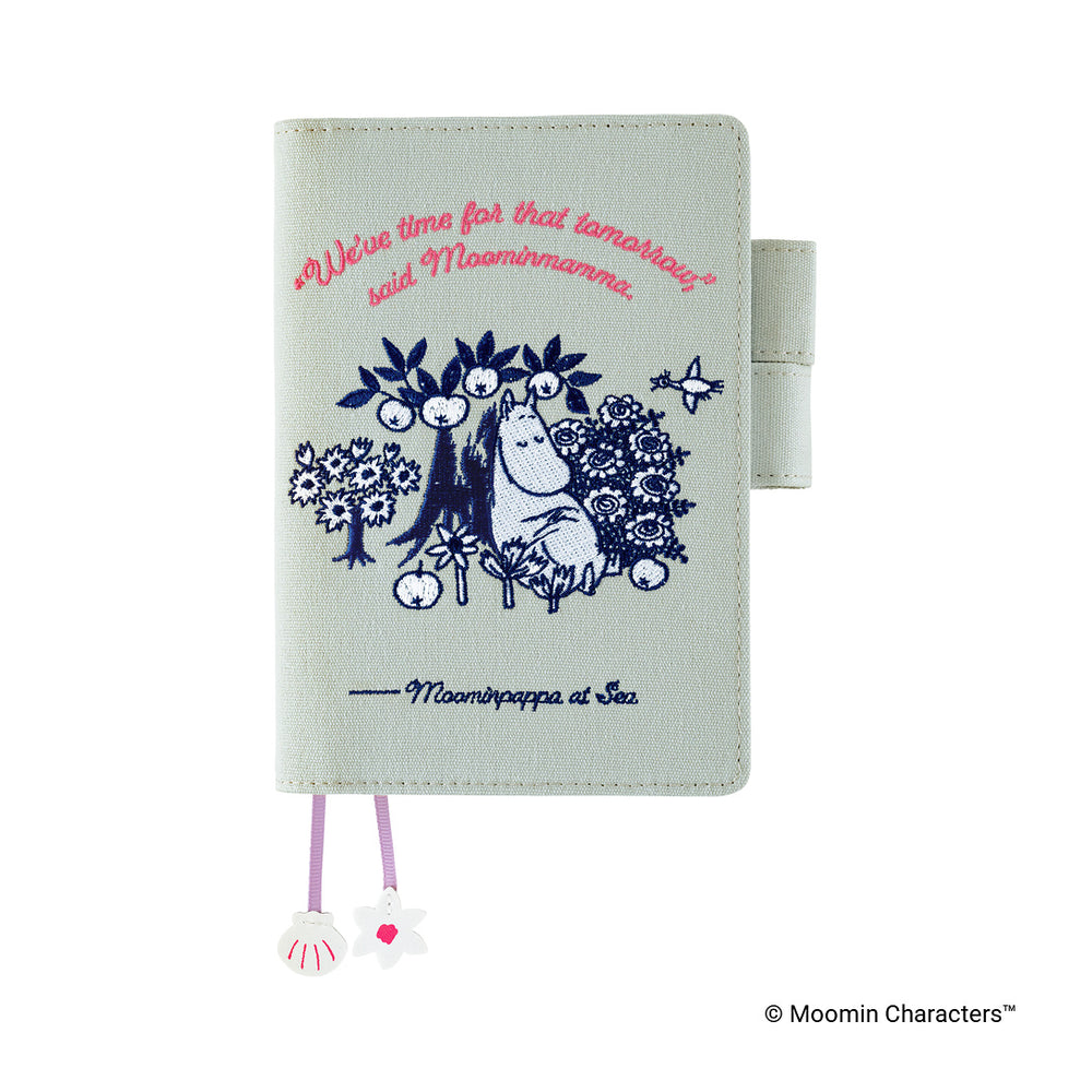 Hobonichi A6 Cover Moomin: My Yard (Pale Mint)