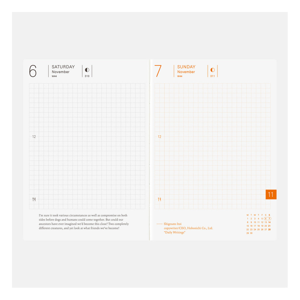 Hobonichi A6 Planner English Book 2027