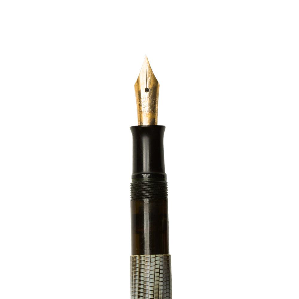 Pelikan 100N Lizard Piston Fountain Pen, 14k EF and MP set, c1940’s - Laywine's