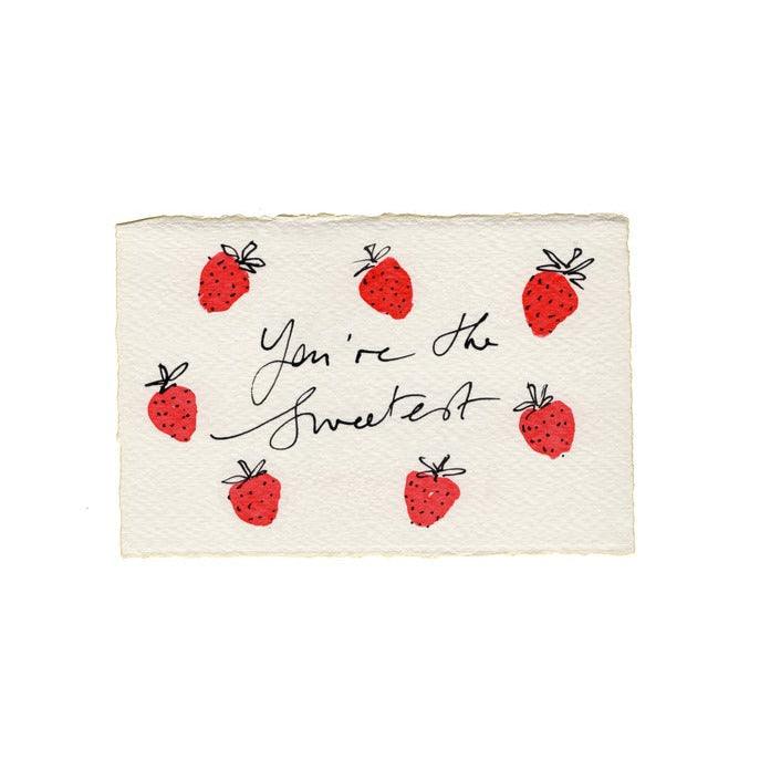 Scribble & Daub You’re The Sweetest Strawberries Card - Laywine's