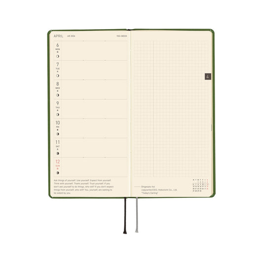 Hobonichi Weeks MEGA Colors: Antique Green 2026
