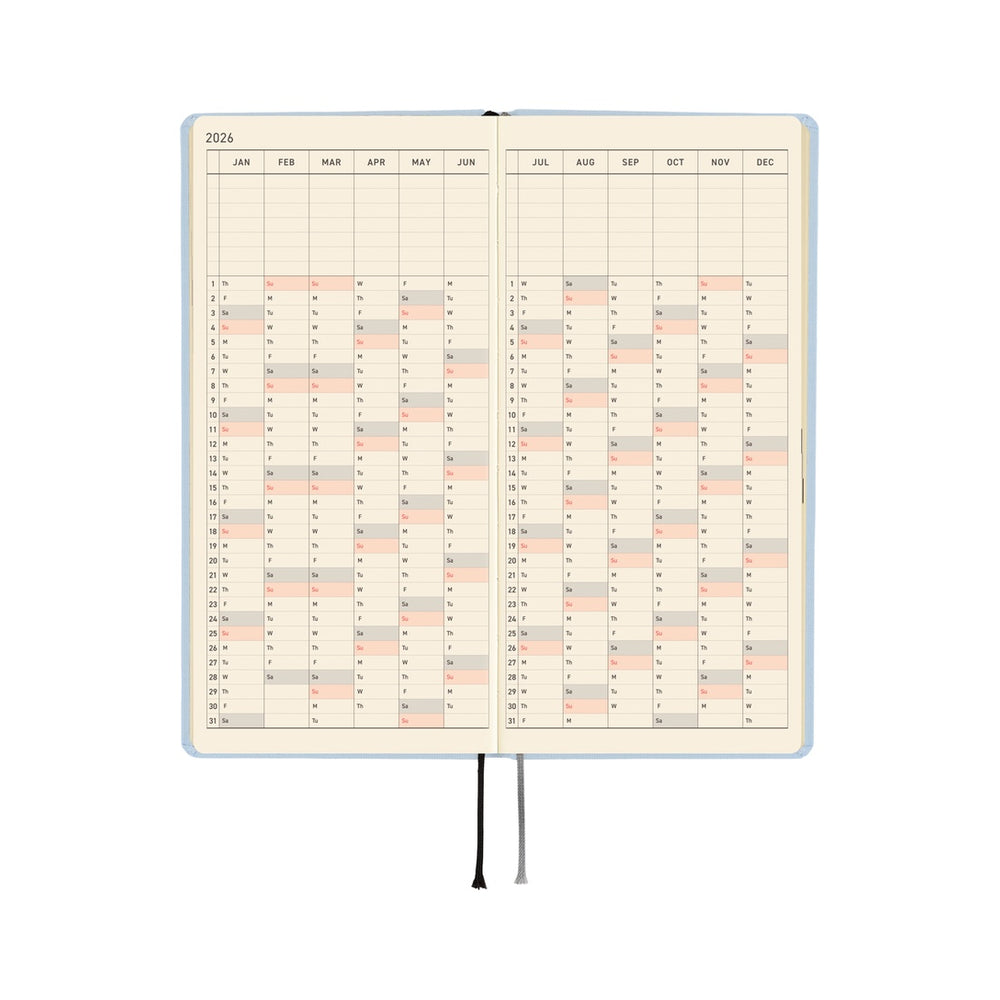 Hobonichi Weeks MEGA Colors: Sky Mist 2026