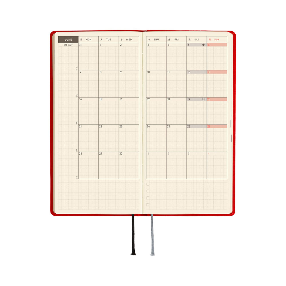 Hobonichi Weeks Colors: Poppy Red 2027
