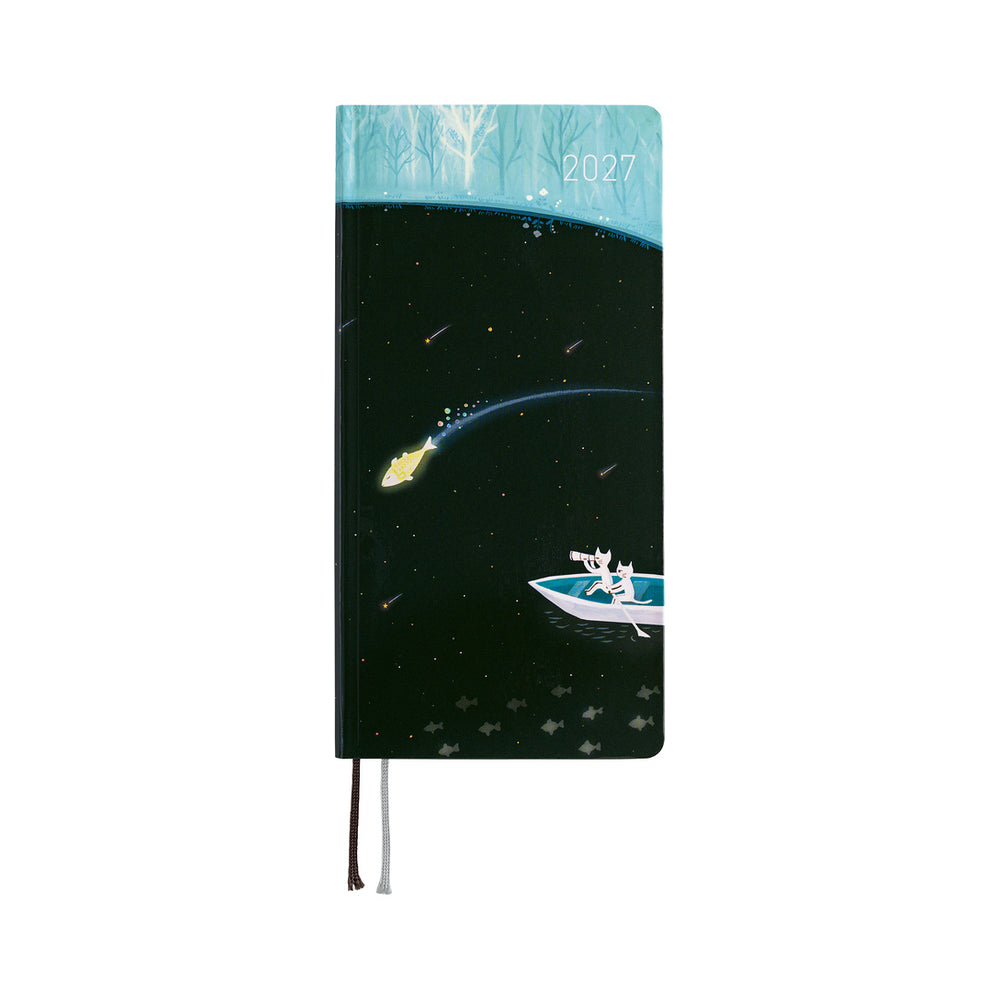 Hobonichi Weeks Hiroko Kubota: Meteor Shower in the Light Blue Forest 2027