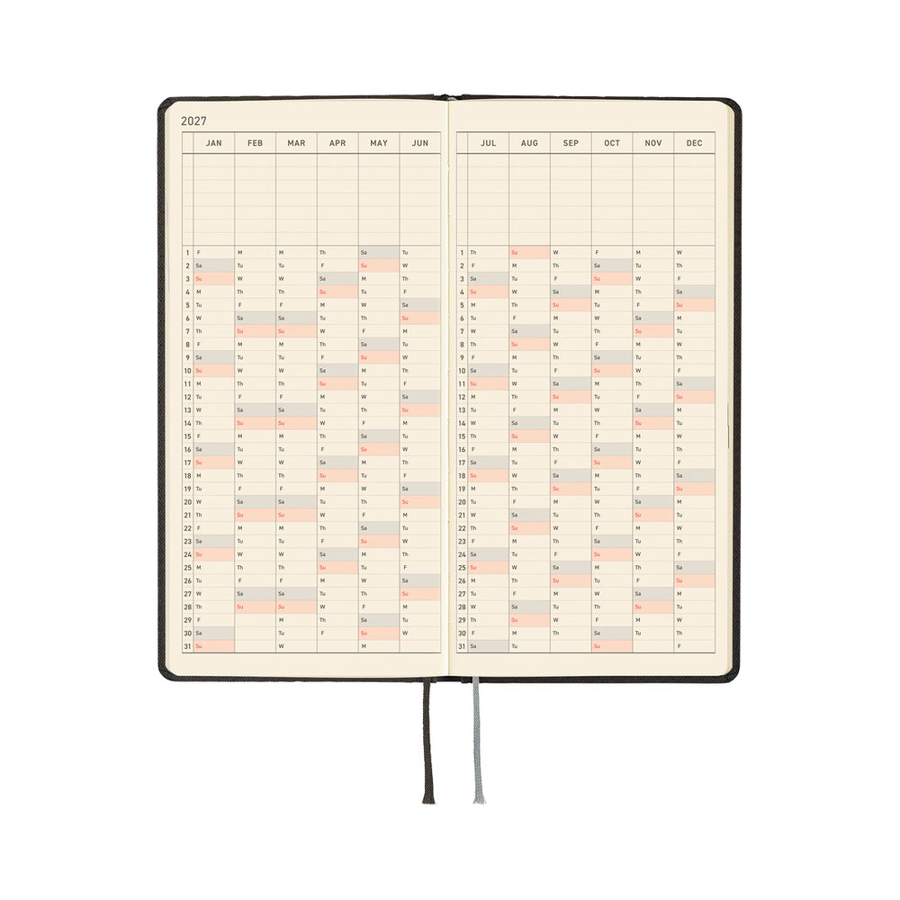 Hobonichi Weeks Paper Series: Black Argyle 2027