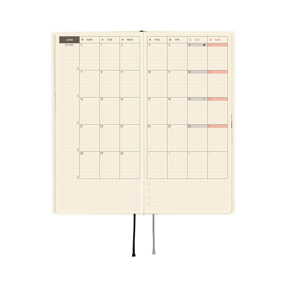 Hobonichi Weeks White Line: Ivory 2027