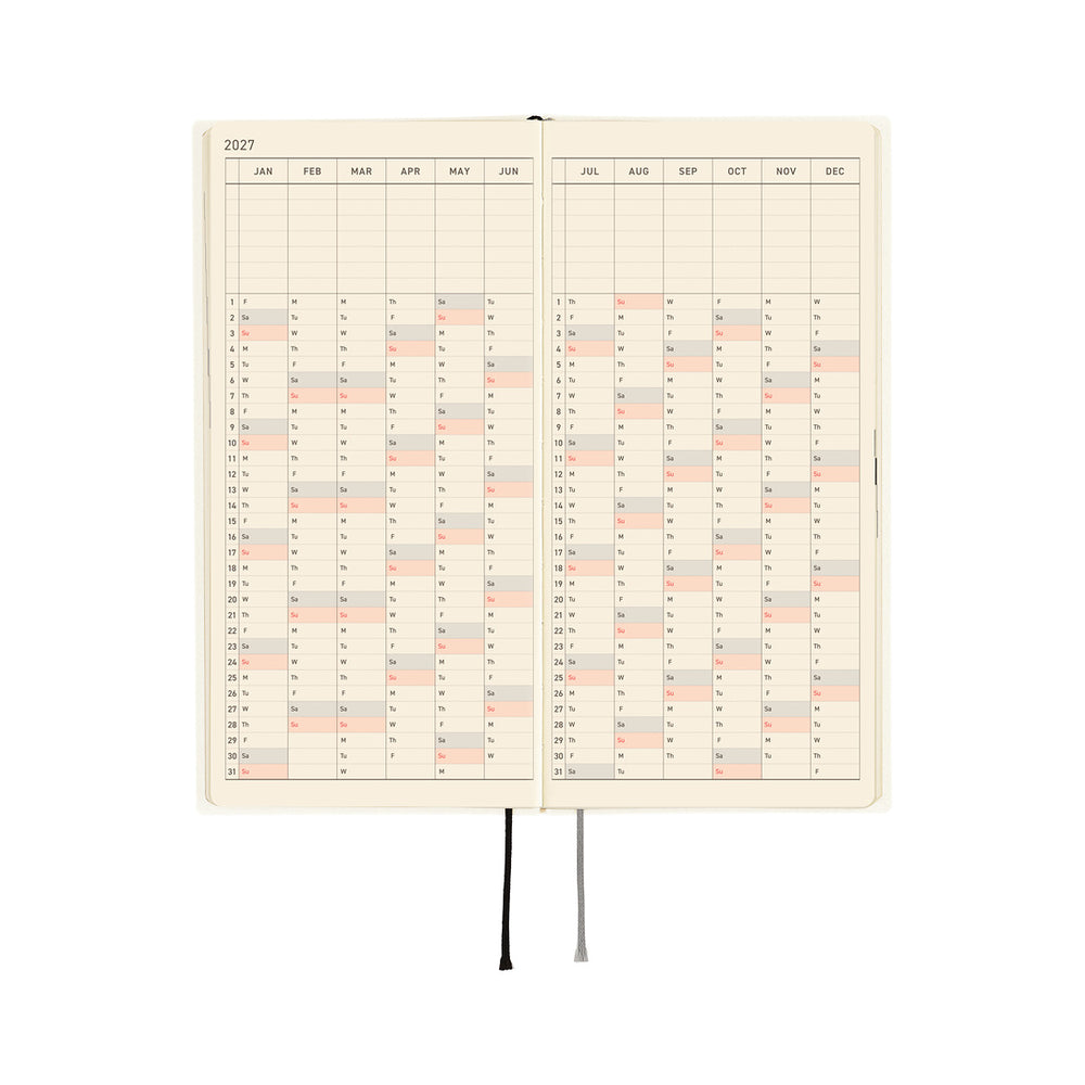Hobonichi Weeks White Line: Ivory 2027