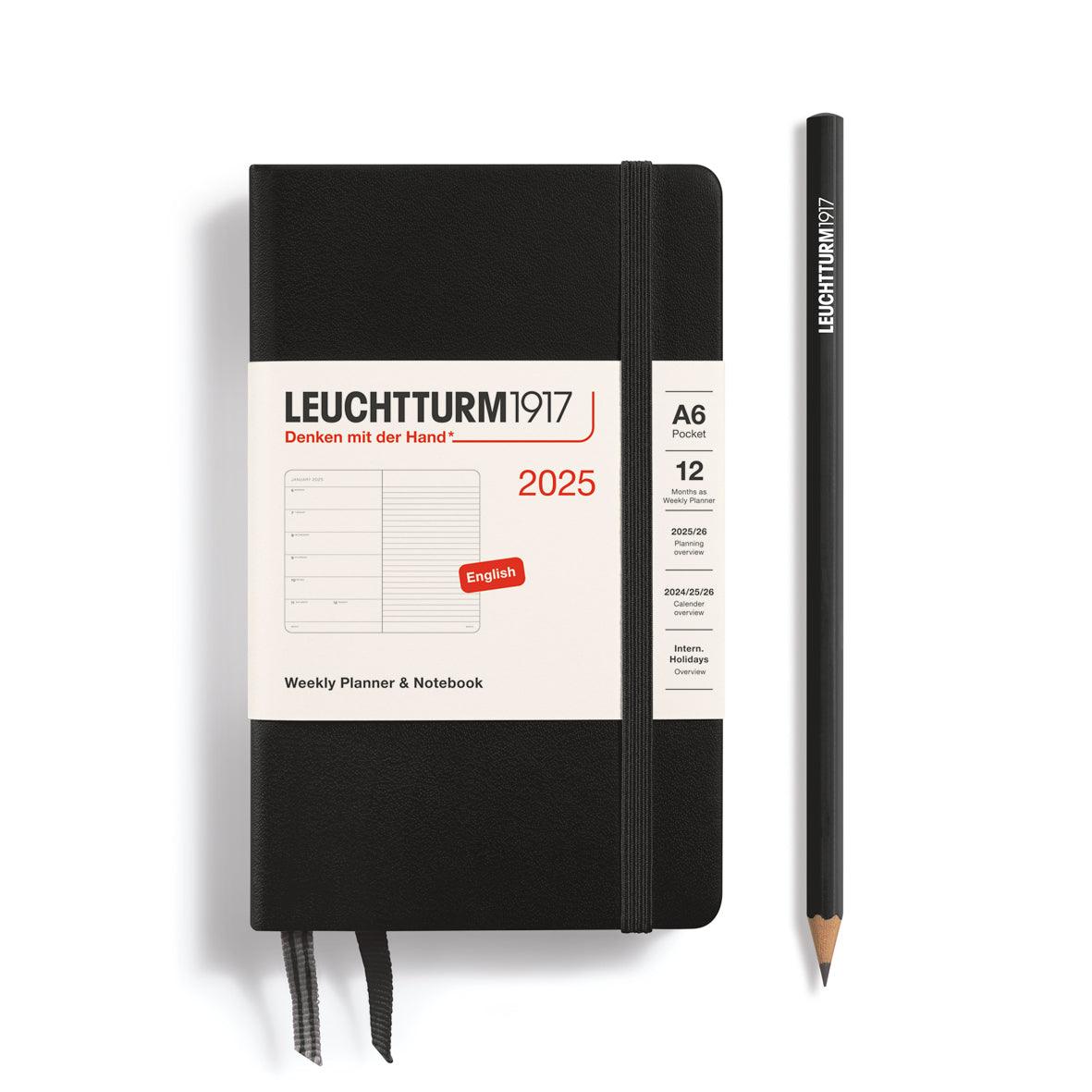 Leuchtturm1917 Weekly Planner Pocket & Notebook Hardcover, 2025