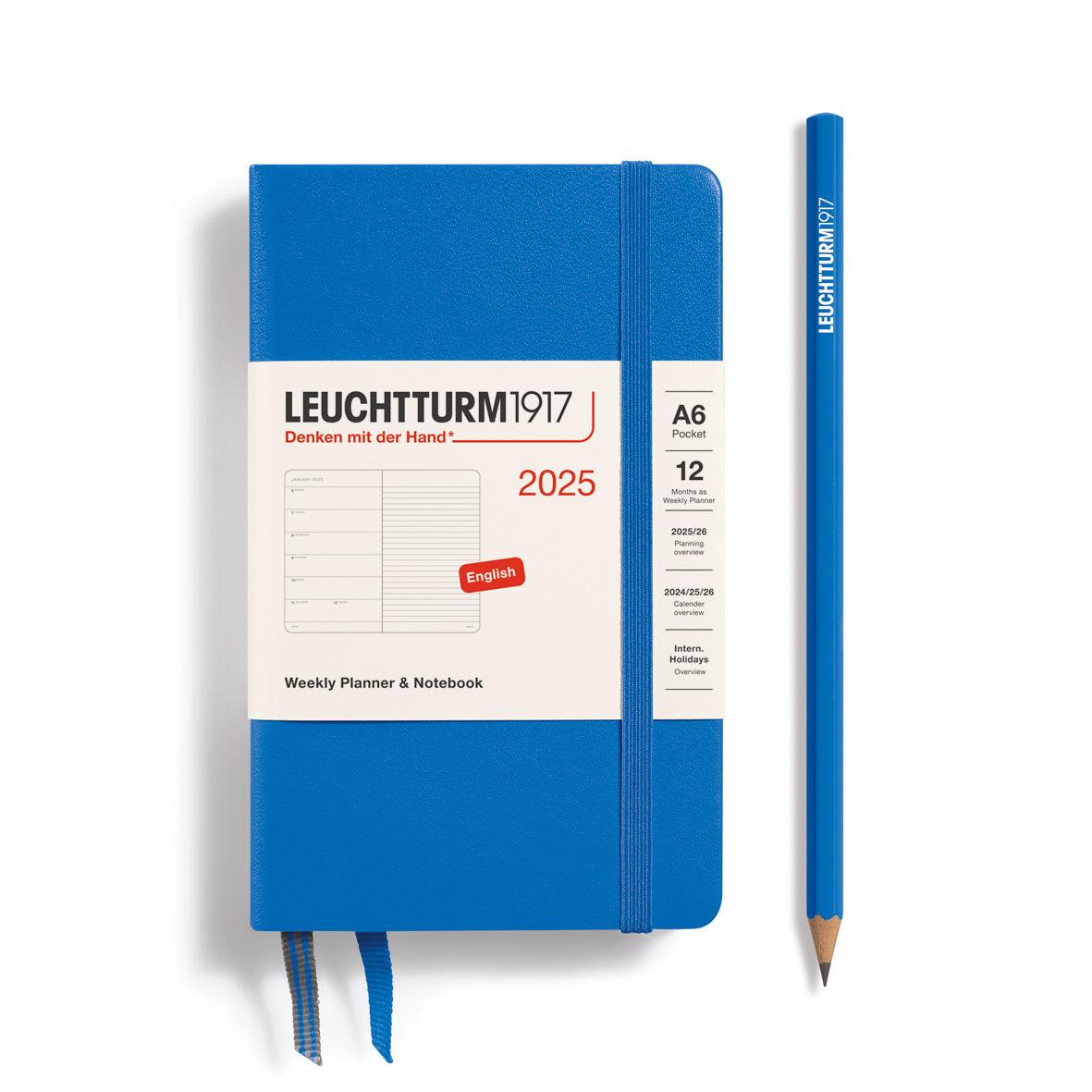 Leuchtturm1917 Weekly Planner Pocket & Notebook Hardcover, 2025