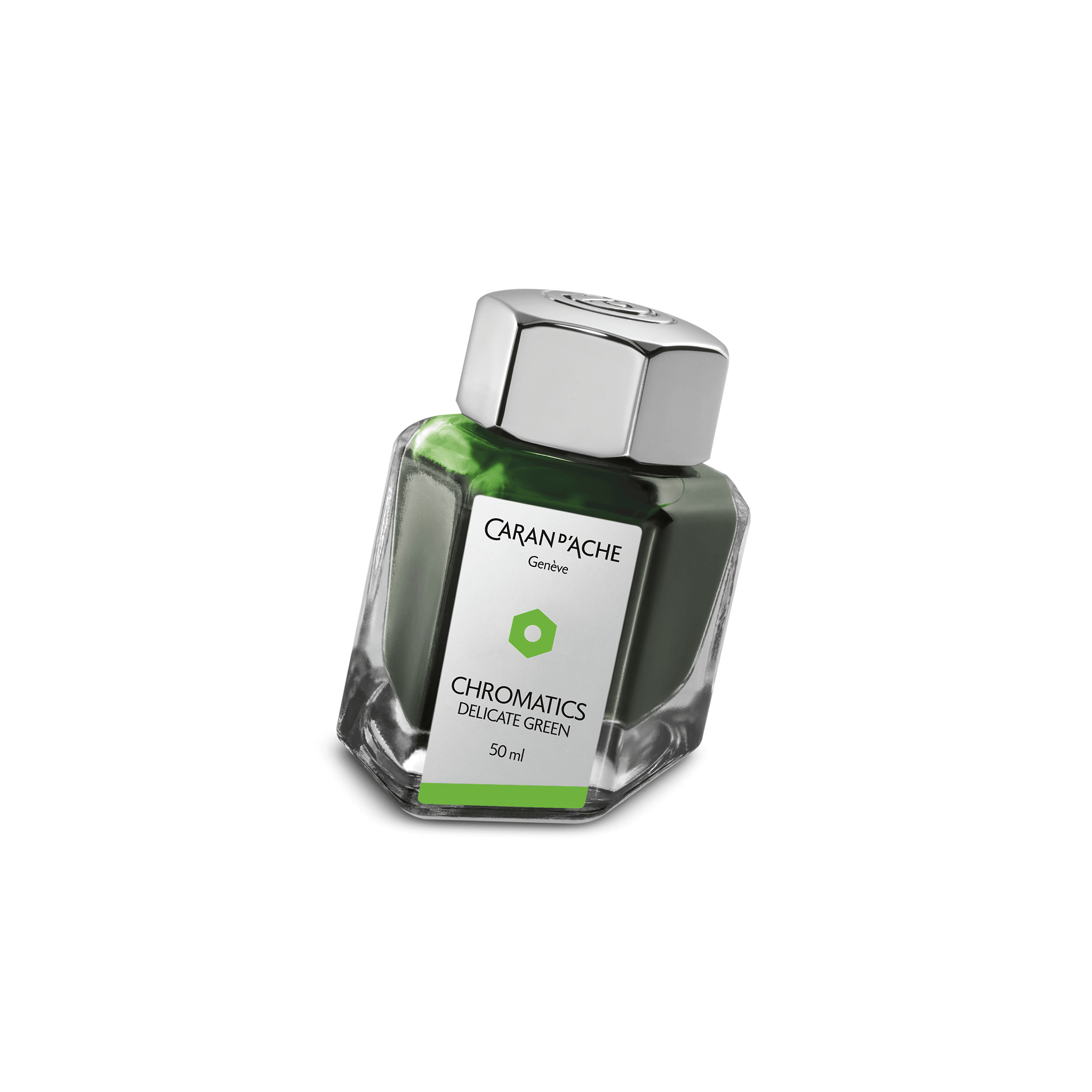 Caran D'Ache Chromatics Ink Bottle Delicate Green 50ml - Laywine's