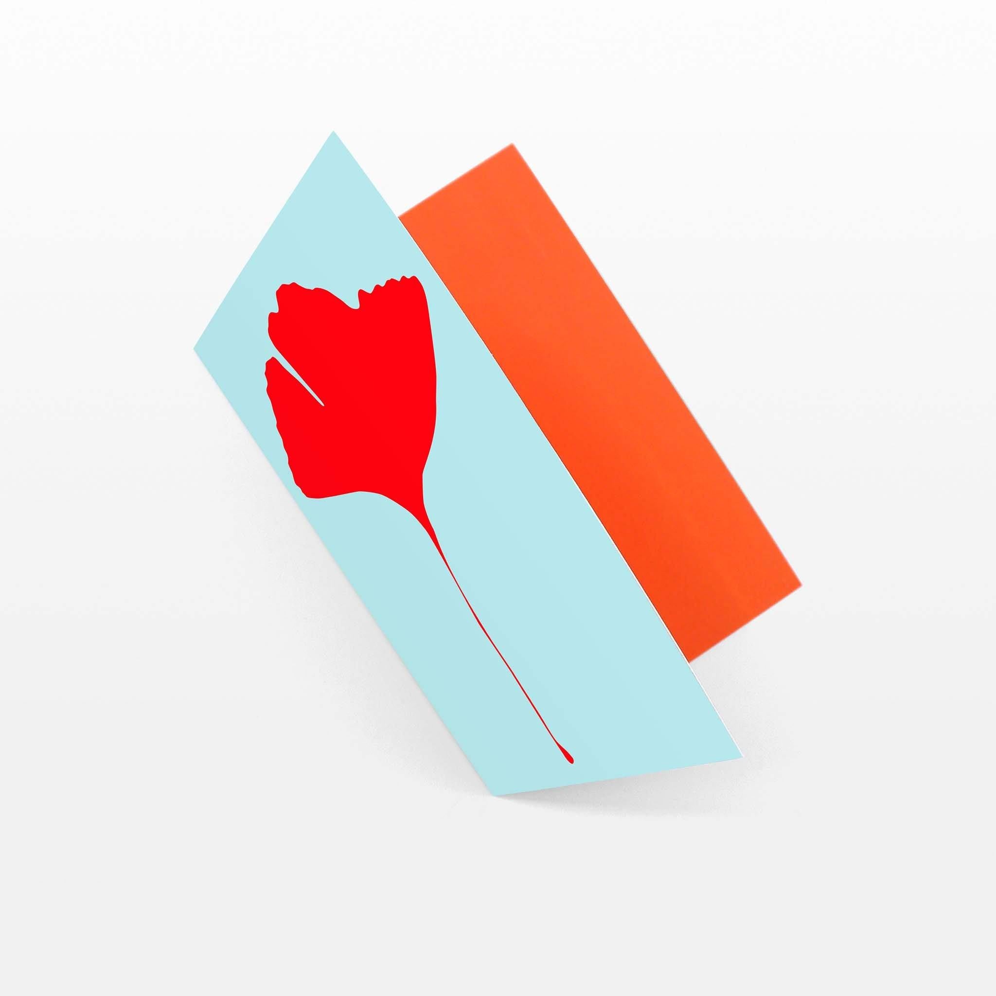 Common Modern Ginkgo Pop Blue/Red Card - Laywine's