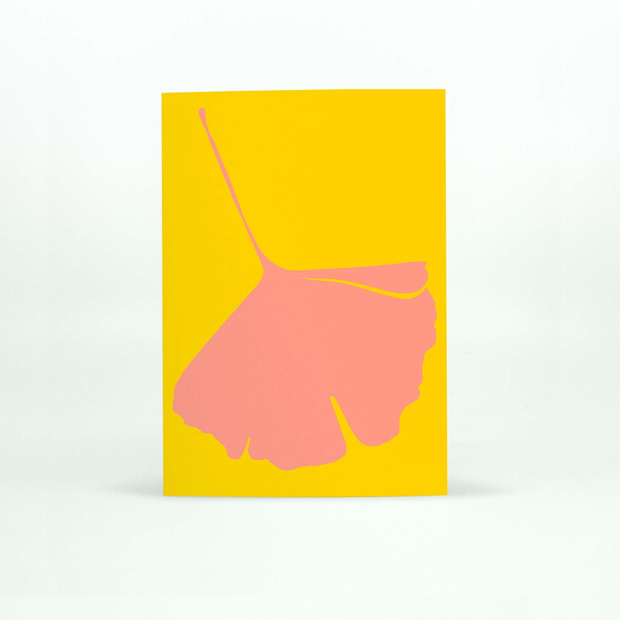 Common Modern Ginkgo Pop Yellow/Pink Card - Laywine's