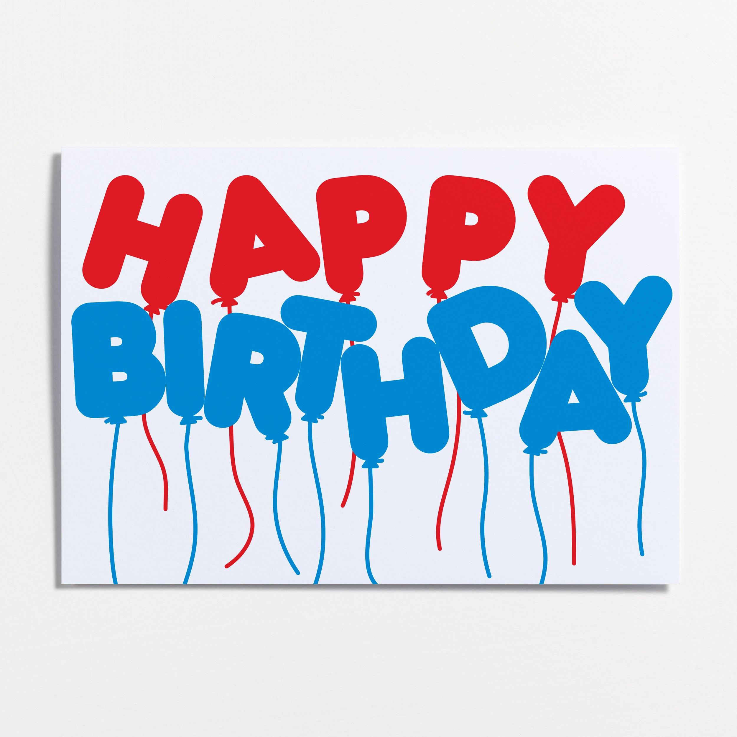Crispin Finn Happy Birthday Balloons Card - Laywine's