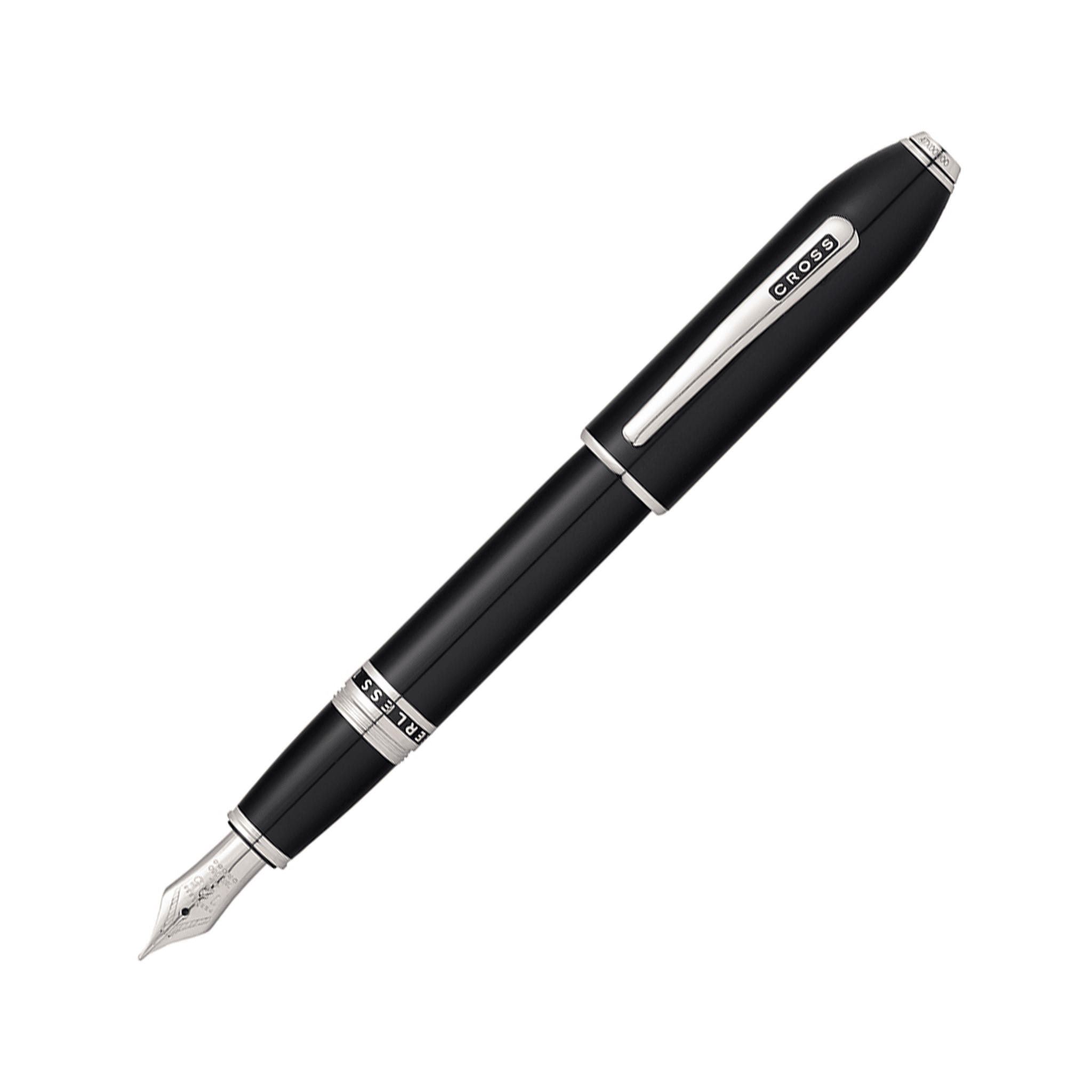 Cross Peerless Obsidian Black Lacquer Fountain Pen - Laywine's