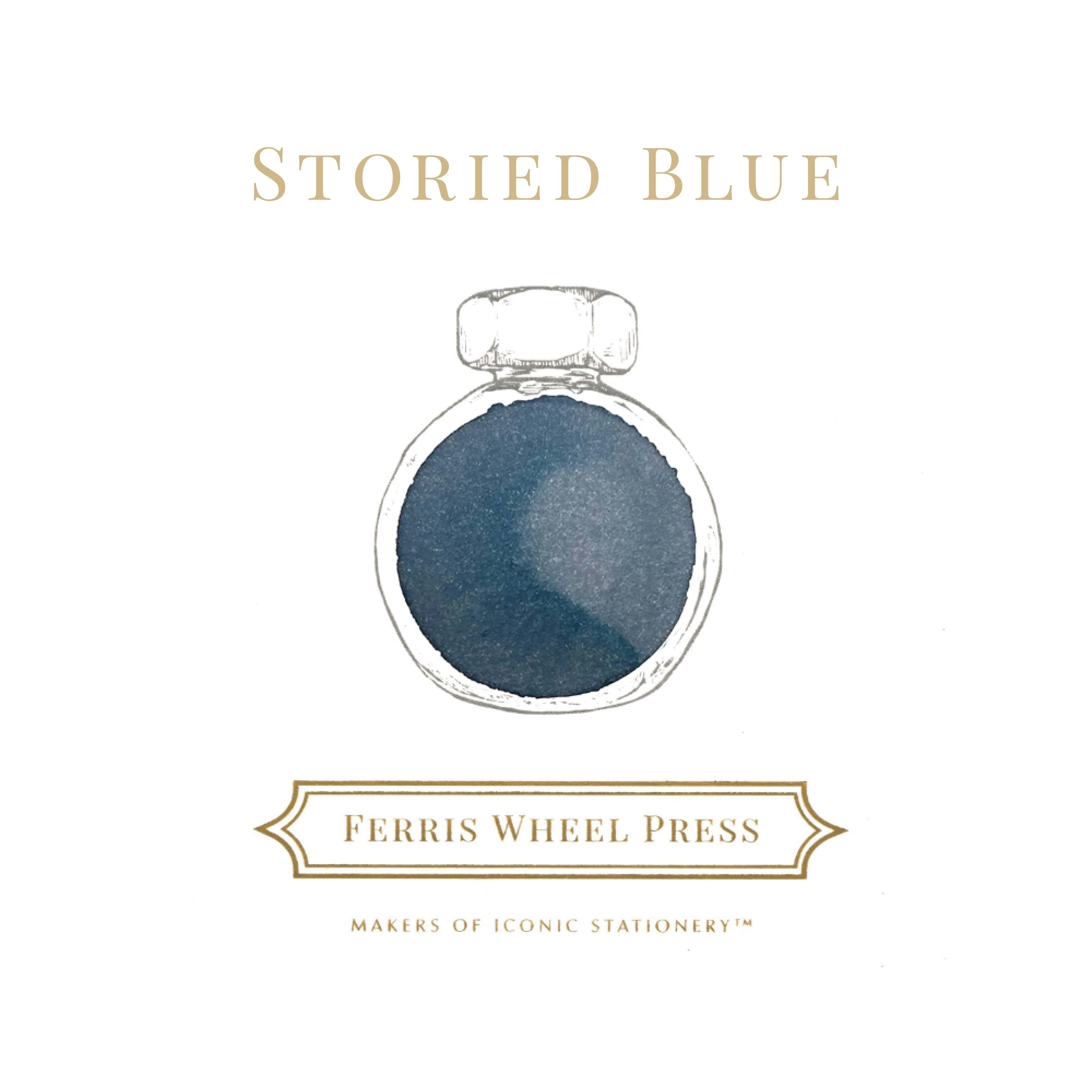 Ferris Wheel Press Storied Blue Ink Bottle 38ml - Laywine's