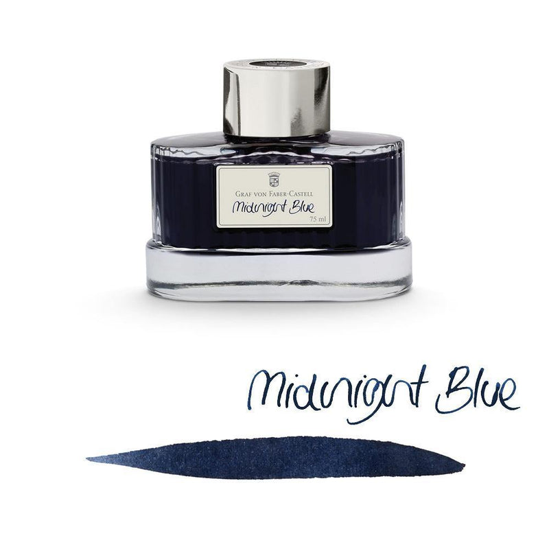 Graf von Faber-Castell Ink Bottle Midnight Blue 75ml - Laywine's