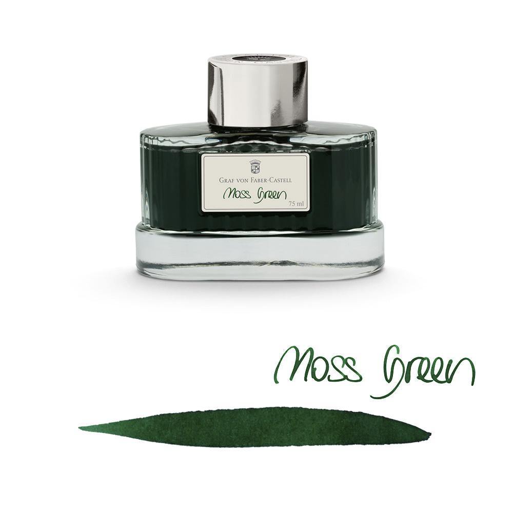 Graf von Faber-Castell Ink Bottle Moss Green 75ml - Laywine's