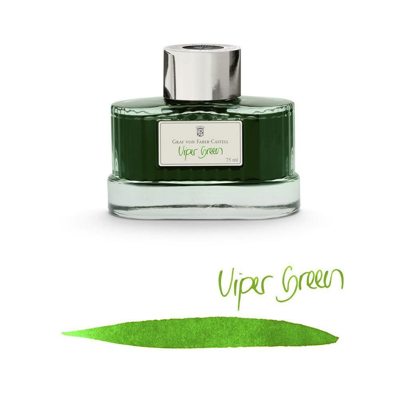 Graf von Faber-Castell Ink Bottle Viper Green 75ml - Laywine's