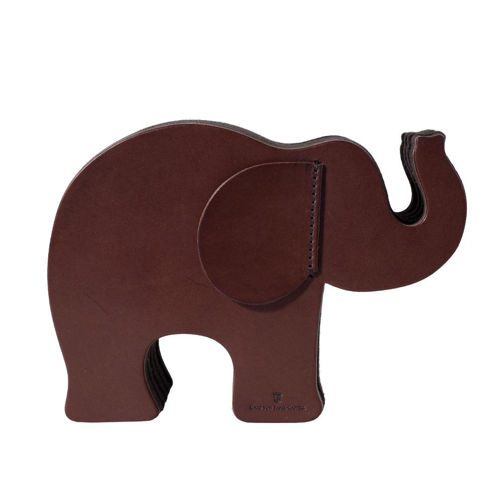 Graf von Faber-Castell Medium Dark Brown Leather Desk Elephant - Laywine's
