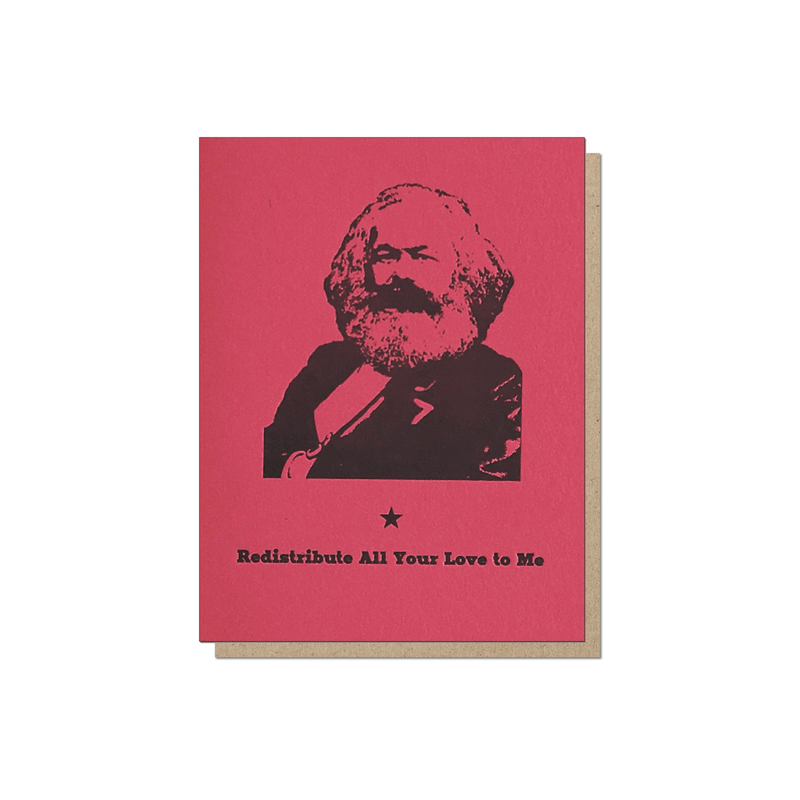 Guttersnipe Press Marx Redistribute Love Card - Laywine's