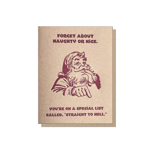 Guttersnipe Press Straight To Hell Card - Laywine's