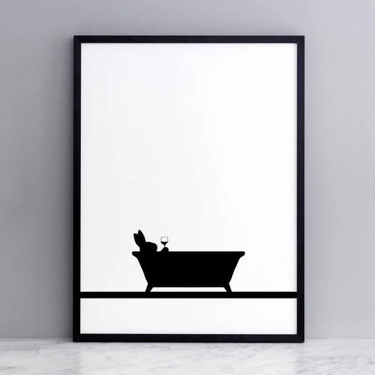 HAM Bathtime Rabbit Print - Laywine's